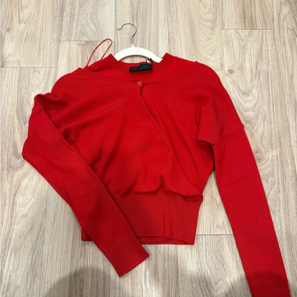 Zara Double Layer Knit Cardigan - Picture 2 of 4